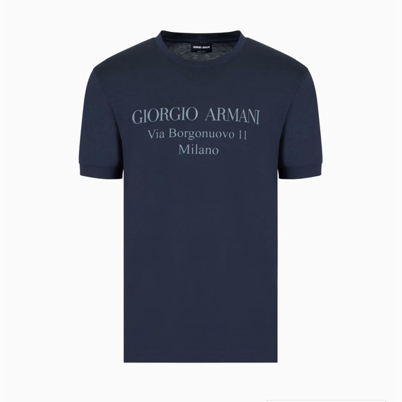 Giorgio Armani Men's Dark Blue Tee